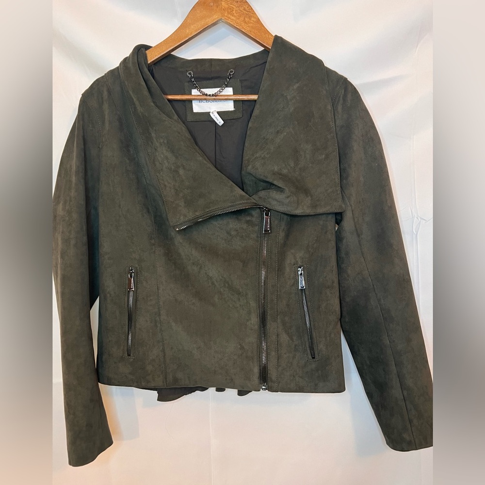 Suede bcbg bomber jacket